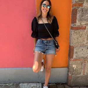 Allison New York rouched crop top